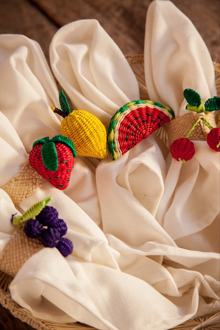Palmito Mixed Fruit napkin rings, £45 for a set of four