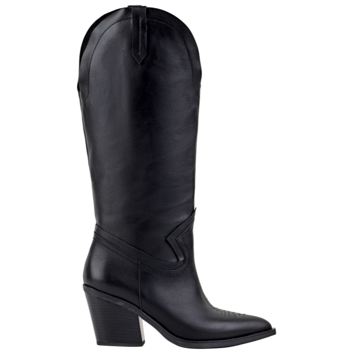 Kachorovska x KseniaSchnaider leather Lula cowboy boots, 5,900 hryvnia (about £160)