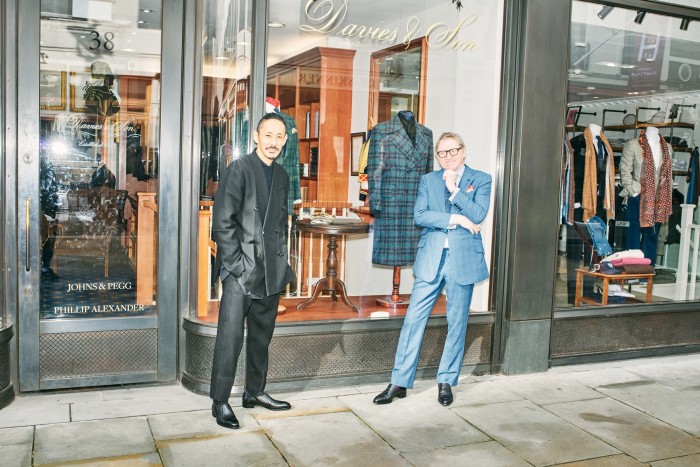Patrick Murphy, co-owner of Davies & Son, with designer Satoshi Kuwata