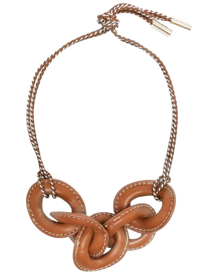 Ferragamo leather Sella necklace, £405, farfetch.com