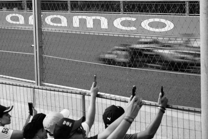 Fans watch the F1 Academy race