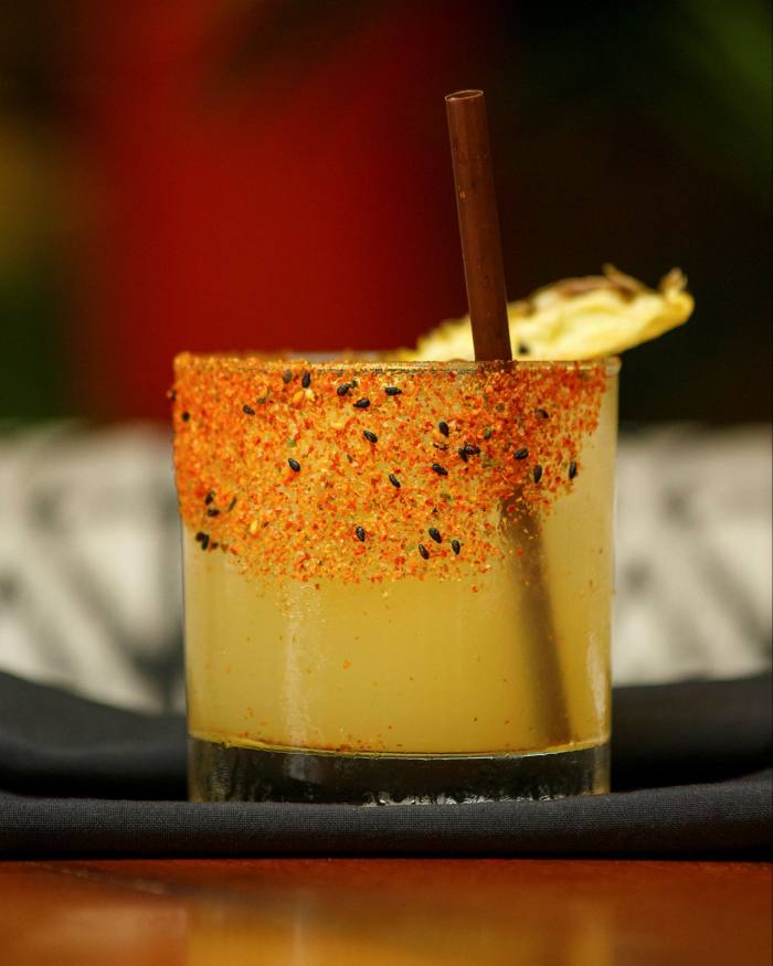 All aboard the Pineapple Express: tequila, mescal, pineapple, chilli and lime