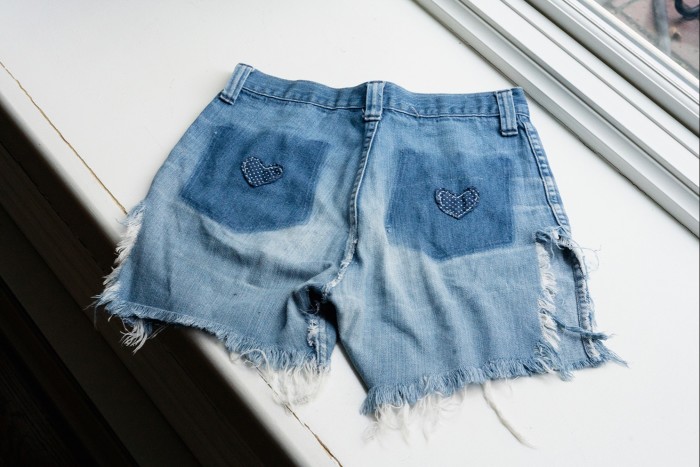 The 1970s denim shorts that Adelman found at Mother of Cod, a vintage shop in Nova Scotia