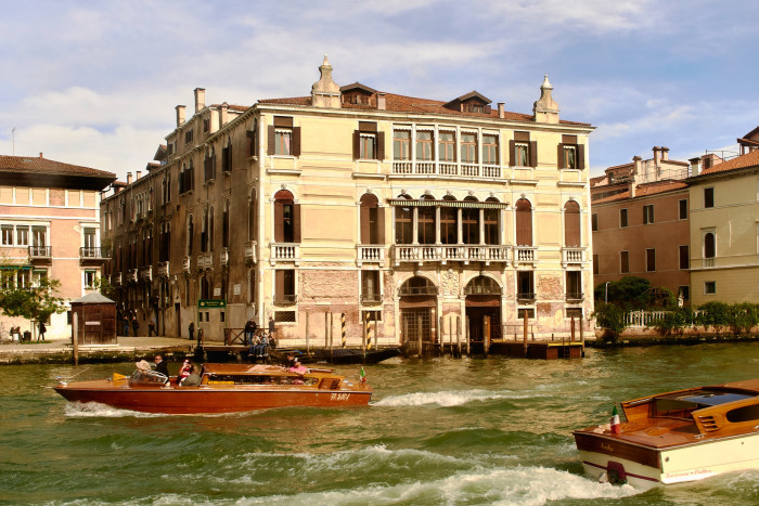 The palazzo as seen from the Grand Canal