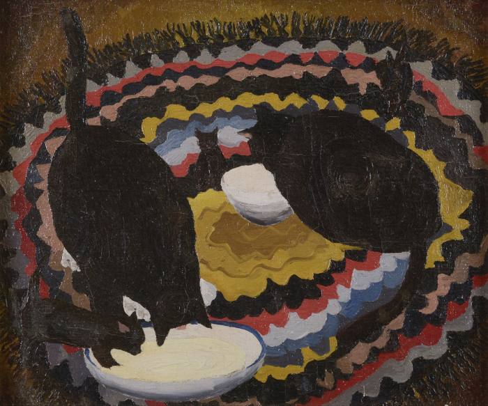 Cats with Milk, 1948, by Joan Warburton, sold by Sworders for £6,500 in 2021