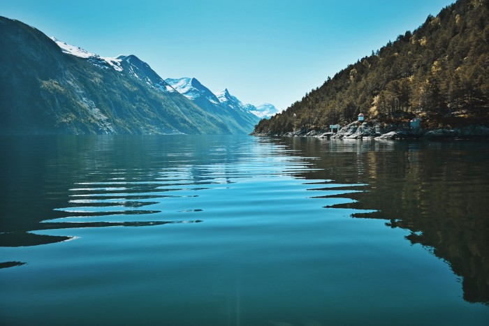 The banks of the Storfjorden, which translates as “Great Fjord”