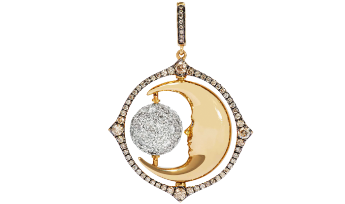 Annoushka gold and diamond Mythology Spinning Moon pendant, £8,900