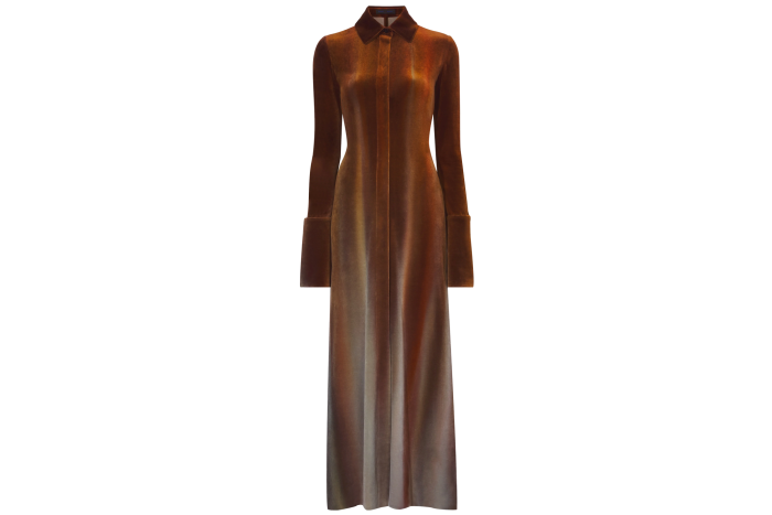 Proenza Schouler ice-dyed velvet shirt dress, £1,715