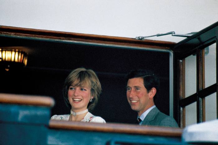 The Prince and Princess of Wales leave Gibraltar on the Royal Yacht Britannia for their honeymoon cruise, 31st July 1981. The Princess wears a Donald Campbell dress. (Photo by Jayne Fincher/Princess Diana Archive/Getty Images)