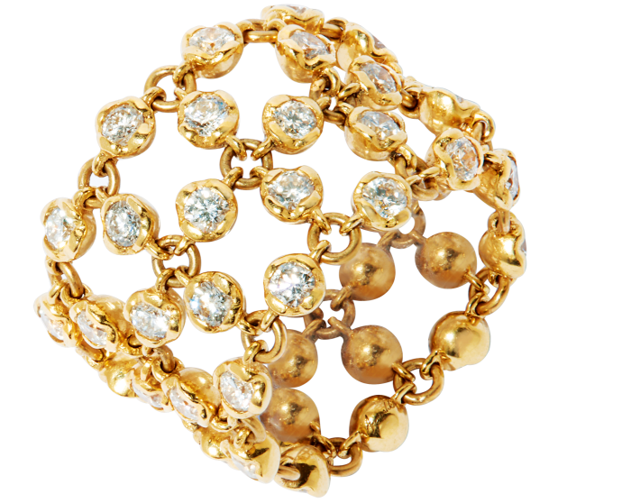 Annoushka gold and diamond Hidden Reef lattice ring, £1,500