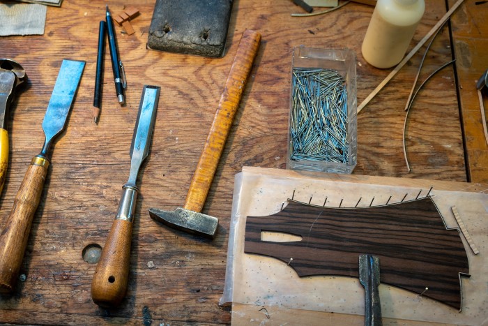 Chisels in Monteleone’s workshop