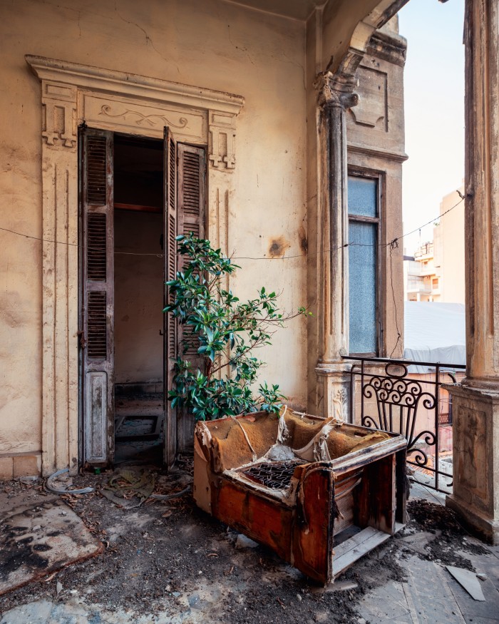 An abandoned home in Achrafieh following the blast in August last year