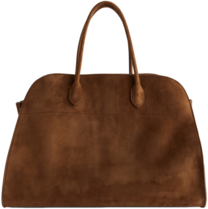 The Row suede Margaux 17 top-handle bag, £4,630, selfridges.com 