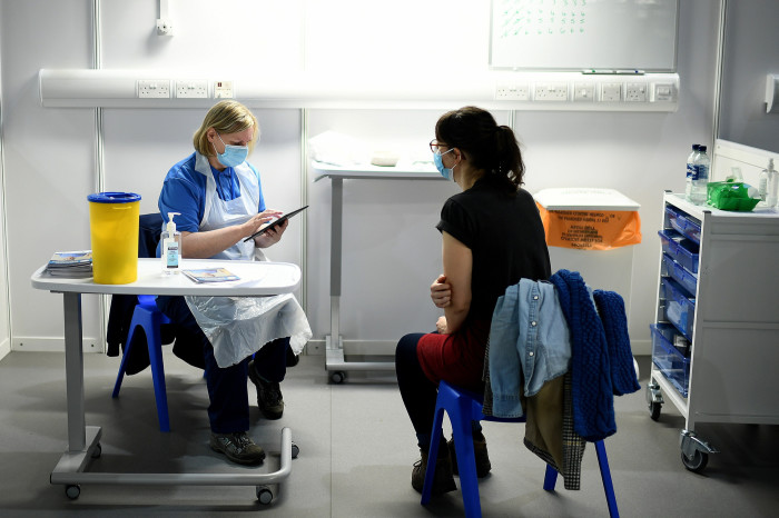 NHS staff receives the coronavirus vaccine
