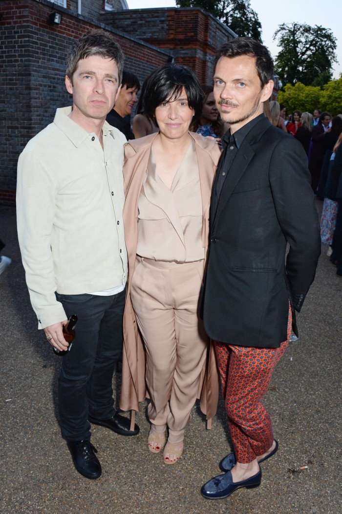 Spiteri with Noel Gallagher and Matthew Williamson at The Serpentine Gallery Summer Party, 2014