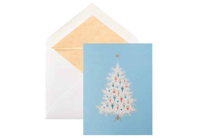 Smythson Fir Tree Christmas cards, £39 for 10