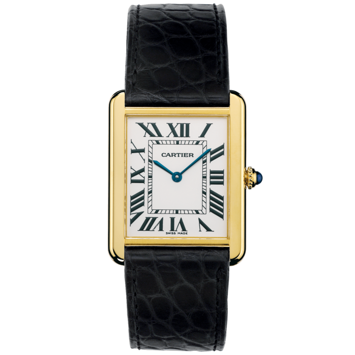 Cartier small Tank Solo watch on leather strap, £2,270