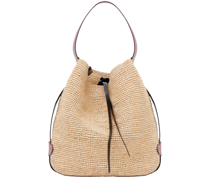 Isabel Marant raffia Bayia bucket bag, £455, net-a-porter.com