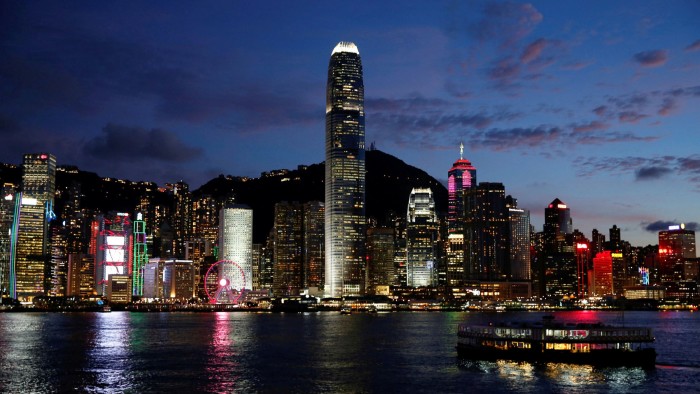 A Star Ferry boat crosses Victoria Harbour in Hong Kong