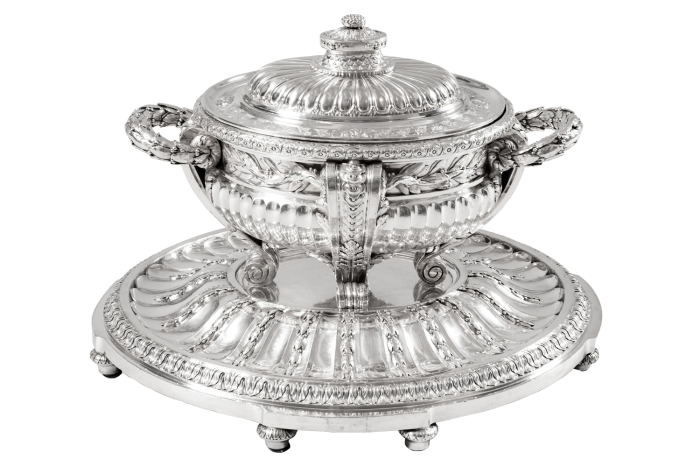 A c1770 silver soup tureen commissioned by Empress Catherine II of Russia, estimate €700,000 to €1mn