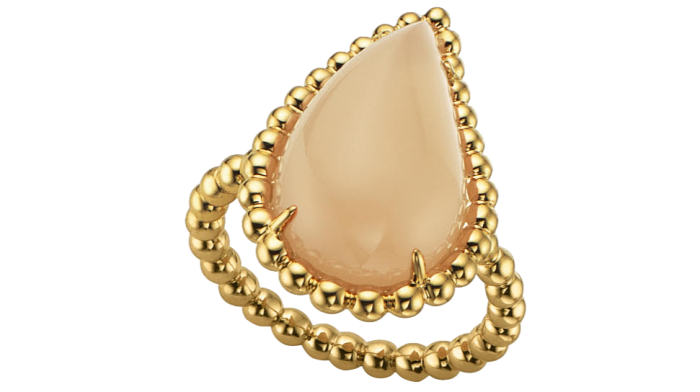 Bucherer Fine Jewellery orange moonstone and yellow-gold Lacrima ring, £890