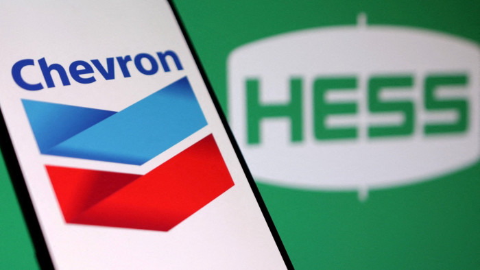 Chevron and Hess logos 
