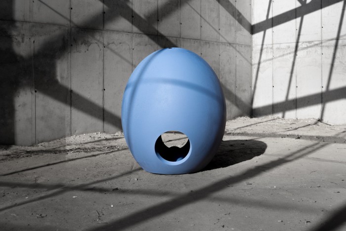 A large blue egg