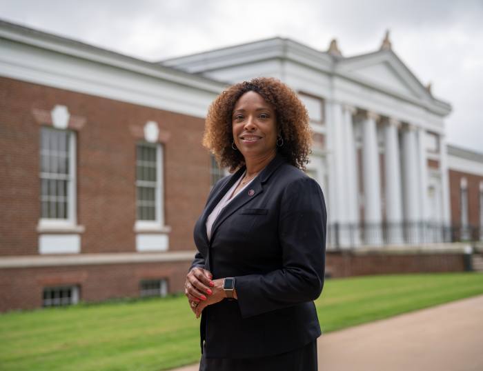 Playing her part: Nicole Thorne Jenkins, dean of Virginia’s McIntire School of Commerce, says the crisis is a chance to rectify historic failings