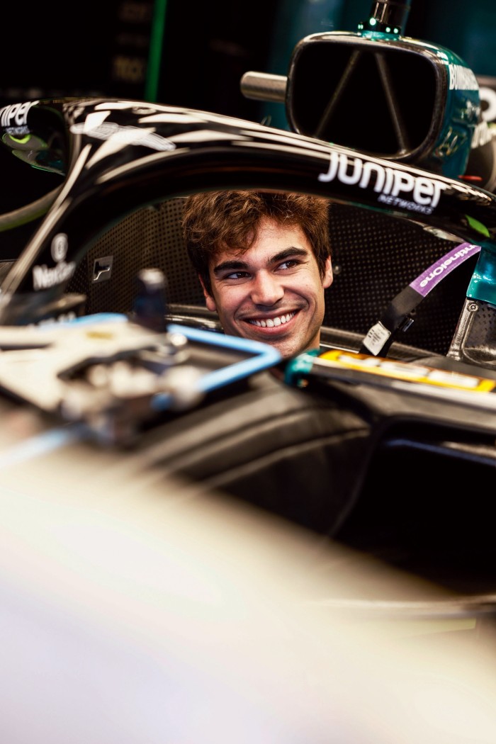 Lance Stroll in the cockpit at the 2023 United States Grand Prix