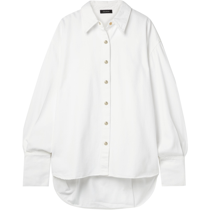 Goldsign white oversized denim shirt, £510, net-a-porter.com