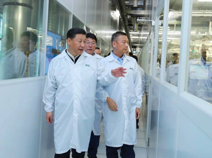 Chinese president Xi Jinping visits Wuhan Xinxin Semiconductor Manufacturing, YMTC’s subsidiary, in 2018