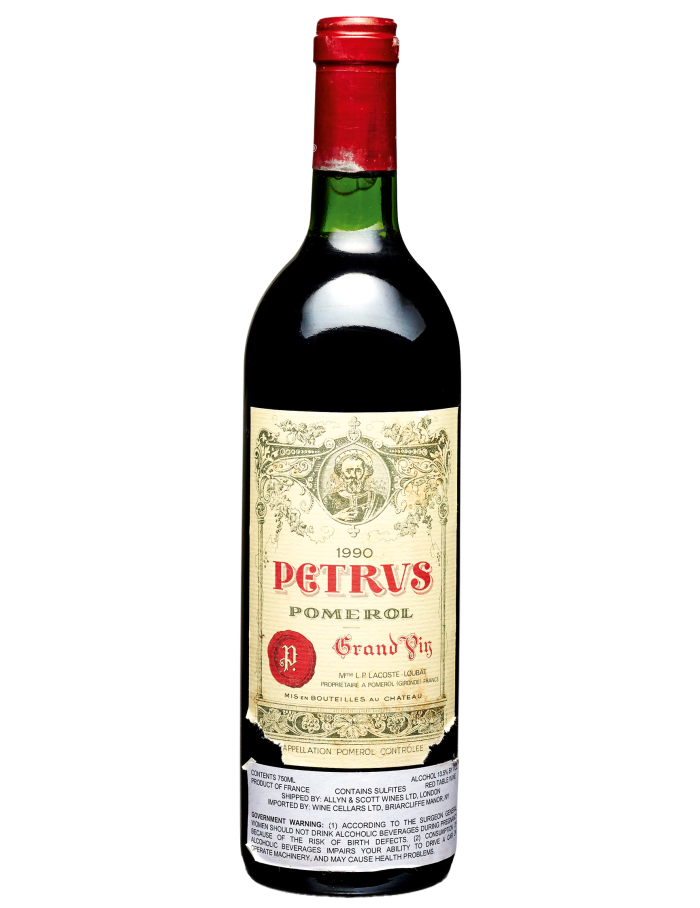 A case of Pétrus 1990 sold at Christie’s New York for $40,000 in March