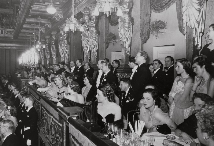Guests in the boxes of the Vienna Philharmonic Ball in February 1952