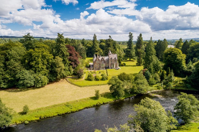 The Gart, a 13-bedroom baronial house in Perthshire, Scotland, dates from 1835. It is on sale through Savills for offers over £1.75m
