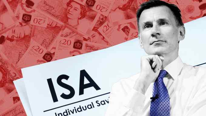Jeremy Hunt and an ISA application topsheet
