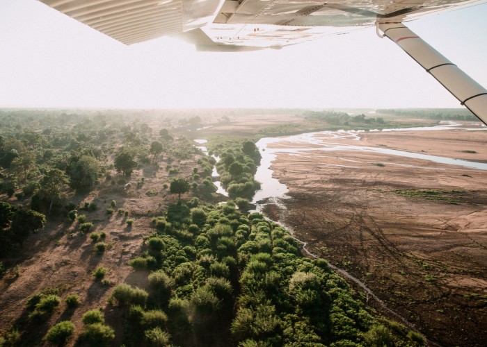 Flying over the Gonarezhou National Park in southeastern Zimbabwe: the country anticipates a 50 per cent reduction in tourism funding this year