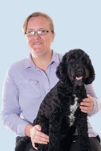 Kirsten Carmichael with her assistance ‘hearing’ dog