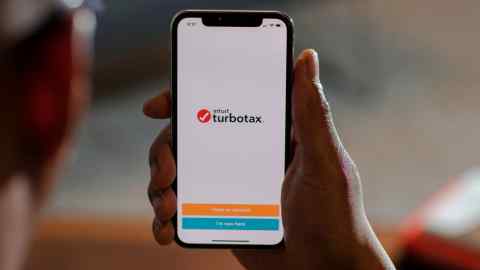 TurboTax logo displayed on a mobile phone