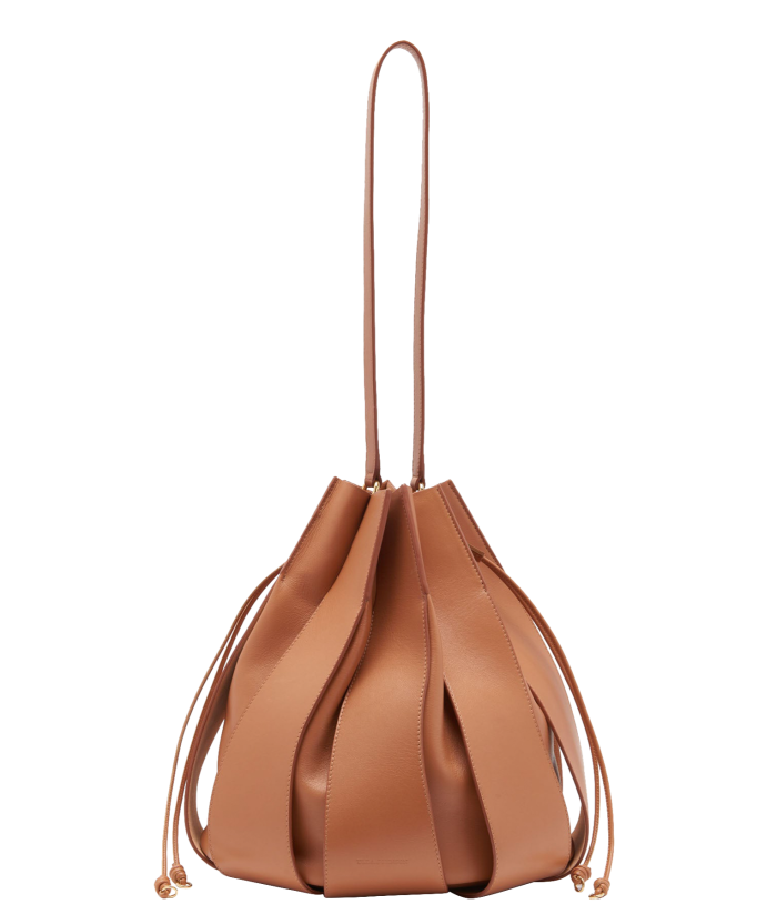 Ulla Johnson leather Lotus pleated bucket bag, $1,295