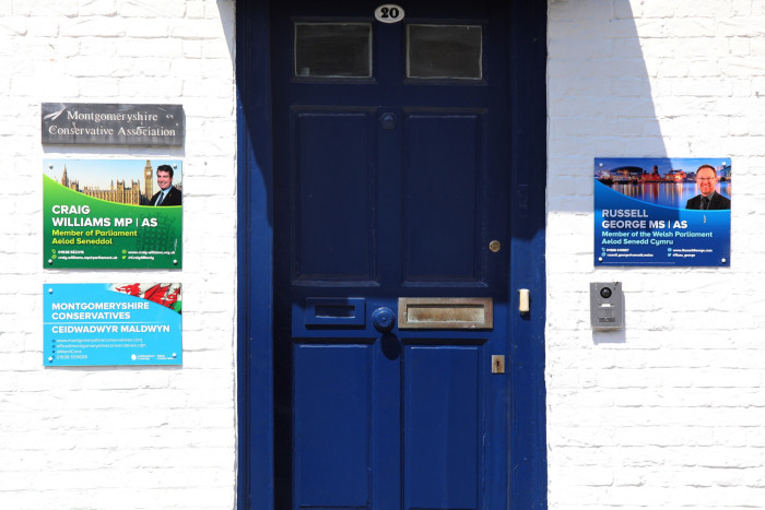 Montgomery Conservative Association office on Welshpool High Street