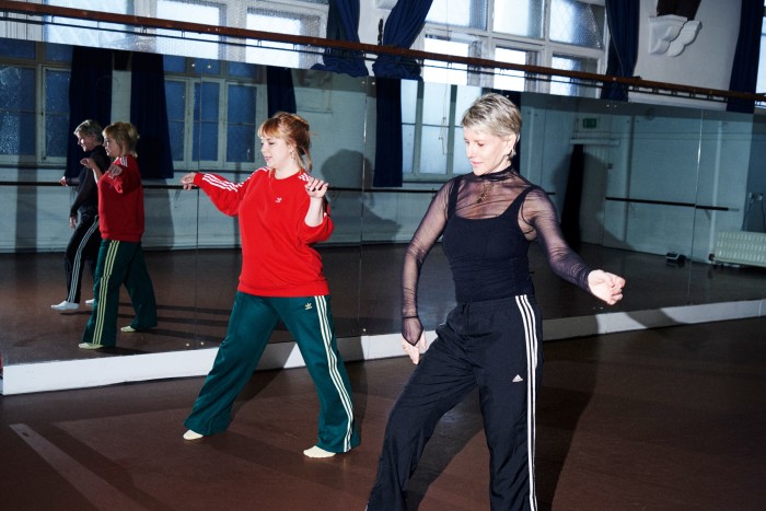 Polly Bennett (left) and Fiona Golfar in a dance studio at Islington Arts Factory, London