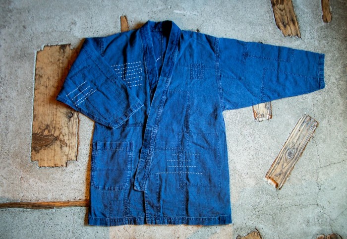 A linen-canvas jacket by Blue Blue Japan, Okura’s in-house brand