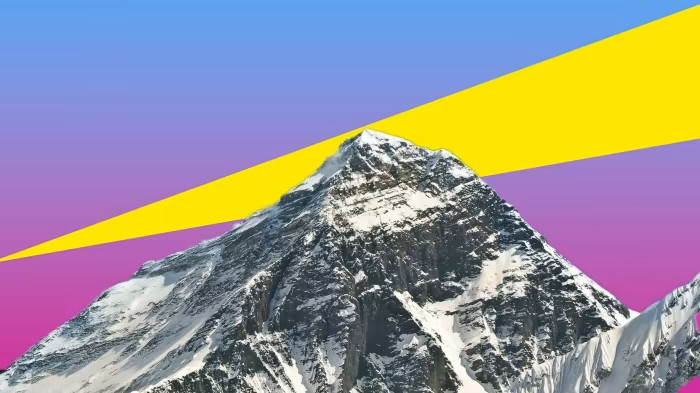 A montage showing Mount Everest with the EY logo in the background
