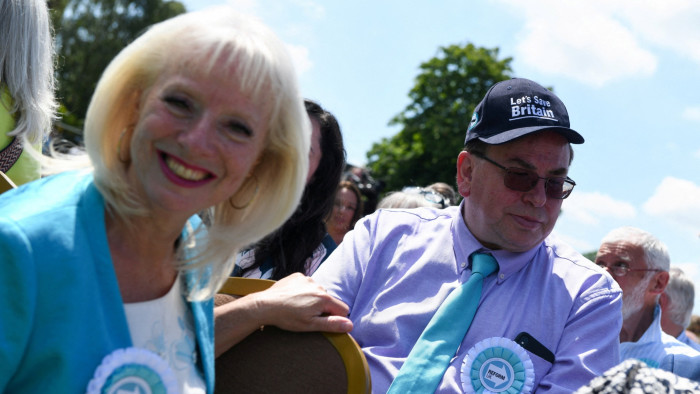 Supporters of the Reform party at a campaign event in Kent