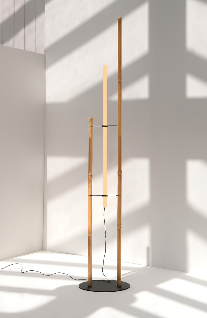 Michael Anastassiades bamboo and steel Ta-ke 2 floor light, 2022, £2,088, twentytwentyone.com