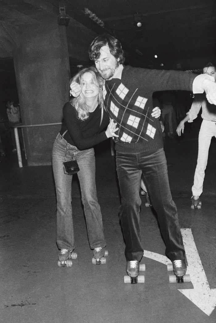 Goldie Hawn and Steven Spielberg in Paris, 1980