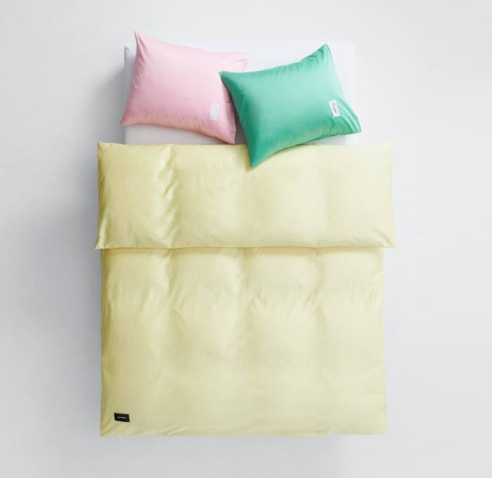 Magniberg bedding in Blossom Pink, Fresh Green and Lemonade, from £32