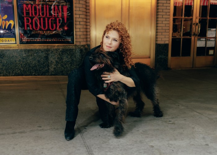 Bernadette Peters with her dog Charlie