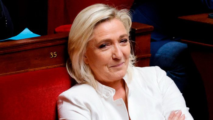 Marine Le Pen at the National Assembly in Paris