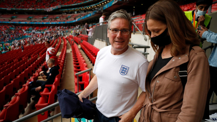 Labour leader Keir Starmer at the Uefa Euros football final between Italy and England at Wembley Stadium in July 2021